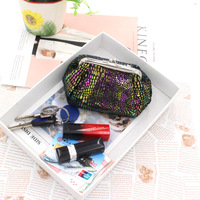 Logo Kustom Kantong Koin Laser Dompet Wanita Kunci Tas Kosmetik Gesper Clutch Dompet Koin Gesper Snap Penutupan Tas Lipstik
