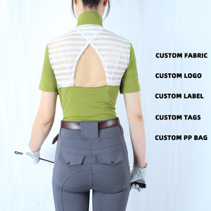 Productos ecuestres al por mayor únicos de ARLAN, camisa polo ecuestre de manga corta para mujer, ropa ecuestre - Product Image 2