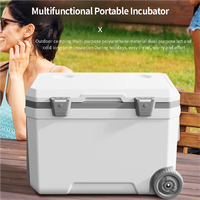 Glacière roulante multi-tailles 30L-120L avec roues 360°, isolation thermique, matériaux de qualité alimentaire, pour vin, camping, vente ambulante, road trip