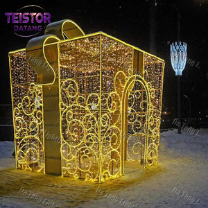 Outdoor Christmas Gift Box Arch Motif Light LED Walk Through Decoration for Street Plaza Holiday Lighting - Product Image 4