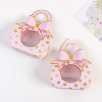 Bonbons à pois avec boîte à bonbons de mariage à la main mignon arc emballage cadeau boîte de papier bébé douche sucette boîte de chocolat