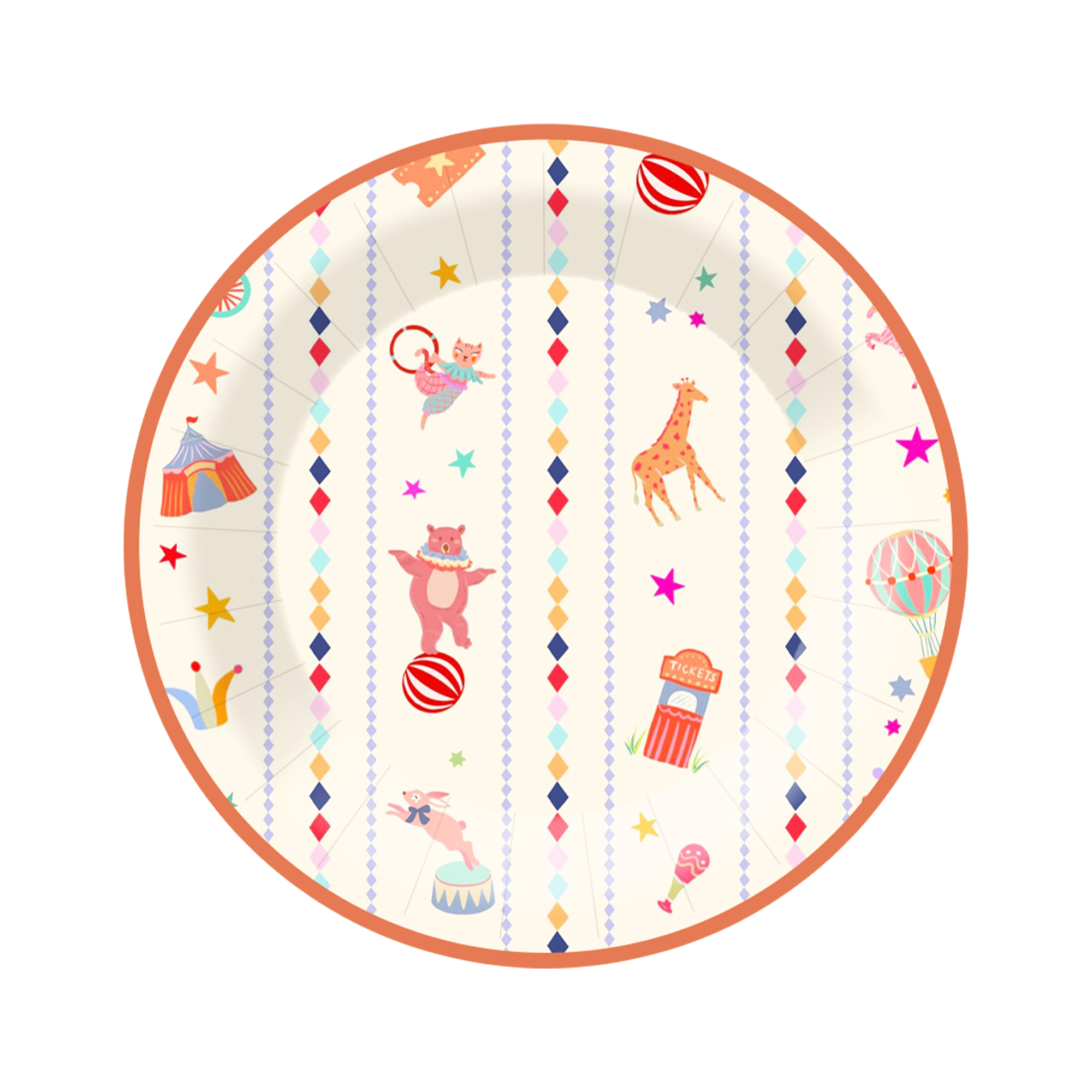 Plato de papel de 9 pulgadas * 8 unidades