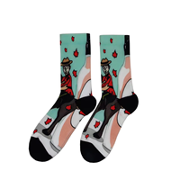 Chaussettes décontractées de printemps en polyester/coton respirant antidérapant de haute qualité avec design personnalisé coloré