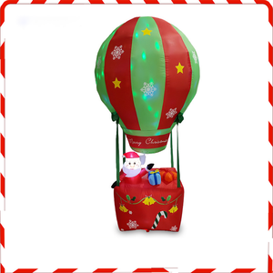 Ballon à air chaud gonflable de Noël de 2,1 mètres avec Père Noël, lumière rotative pneumatique, décoration de jardin et jouets - Product Image 4