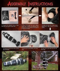 DAMAI Hanging Corpse Dead Victim Halloween Decoration Haunted Creepy House Halloween Decor Scary Outdoor Inflatables Yard Decor - Product Image 5