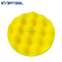 EVERTOOL Kit de tampons de polissage jaunes 80/95mm pour voiture, tampons de polissage et de cirage, éponge de polissage pour voiture