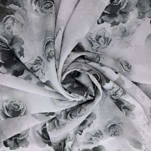 Tissu en Soie de Mûrier, Largeur 150 cm, Impression Numérique, Style Floral, Double Crêpe, 70 g/m², Norme Nationale Chinoise - Product Image 2