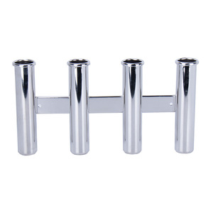 Support de canne à pêche en acier inoxydable, support de canne à pêche à 4 tubes pour bateau - Product Image 1