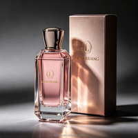 Parfum de luxe en cristal violet 100 ml - Parfum floral fruité longue durée, flacon de parfum élégant et luxueux avec boîte cadeau