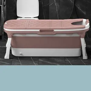 Baignoire de bain en plastique autoportante pour adultes, Portable, pliable, pour enfants et bébés