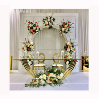 Table de mariage en verre au design Simple, table de mariage pour les événements de mariage pour la mariée et le marié