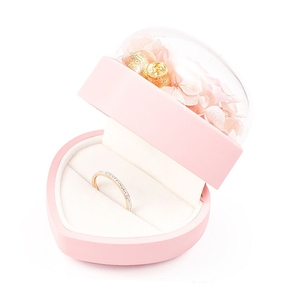 Boîte à bijoux en plastique avec fleur éternelle, vente en gros Chine, emballage exquis pour bijoux, coffret cadeau avec fleur - Product Image 1