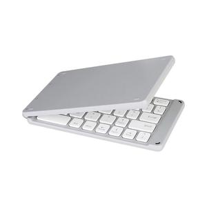 Mini clavier sans fil BT silencieux rechargeable ultra-fin pliable pour ordinateur portable, tablette, téléphone, disposition française, russe, brésilienne, arabe - Product Image 1