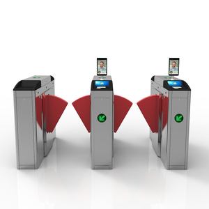 Barrière anti-tailgating Bosiny en acier inoxydable gris sur mesure, 5 paires de capteurs infrarouges, contrôle d'accès, tourniquet à clapet - Product Image 2