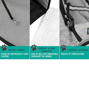 BSCI Factory Deluxe Pet Carrier <b>Backpack</b> for Small <b>Cats</b> and Dogs Child Puppies Ventilated Design Two-Sided Entry Safety Features - Product Image 6