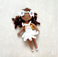Boneka Amigurumi Rajutan Tangan dari Katun Organik Alami dengan Isian Kapas PP