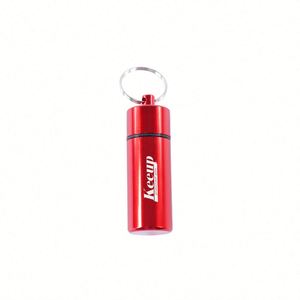 Boîte à pilules portable étanche en aluminium avec porte-clés, étui pour écouteurs et logo personnalisé - Product Image 3