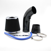 Kit de tuyau d'admission universel en aluminium de 76 mm (3 pouces) avec filtre à air conique à haut débit pour la modification automobile