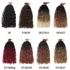 12 pulgadas Yanky Twist Pre Looped Crochet Hair Curly Senegalese <span class=keywords><strong>Passion</strong></span> Twist Extensiones de cabello de ganchillo para mujeres negras - Product Image 6