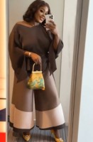 Ensemble Plissé Miyake Grande Taille Décontracté Ample pour Femme