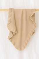 Couverture pour bébé en coton biologique 100% douce, tricotée, literie pour nouveau-nés, édredon, volant, couleur unie, tenue pour bébé tricotée personnalisée