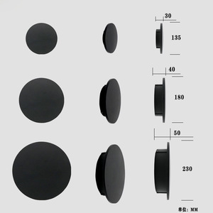 Lámpara de pared para exteriores Ikawa Lighting, IP65, impermeable, de aluminio, redonda, para jardín o villa. - Product Image 2
