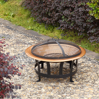 Brûleur à briquettes de charbon de bois à surface en fer moderne haute température, foyer confortable pour meubles de jardin d'extérieur, pour utilisation dans les centres commerciaux et les villas