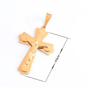 Collar con Colgante de Cruz de Acero Inoxidable con Crucifijo de Jesús Vintage, Amuletos para Cadena, Joyería Religiosa Cristiana para Hombres y Mujeres - Product Image 3