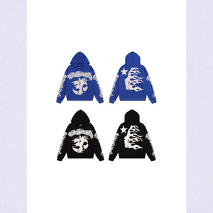 Maßgefertigter Herren 100% Baumwolle Warmer Fleece-Hoodie Street Casual Pullover Logo-Stickerei Großhandel Individueller Kapuzenpullover 3D-Druck - Product Image 3