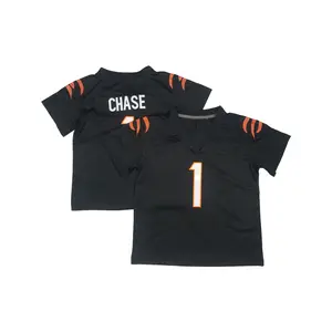 Toddle Stitched American Football Jerseys Cincinnati 1 Chase 9 Burrow Infant Baby Jersey