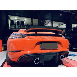 For Porsche 718 Boxster Cayman Upgrade GT4 Body Kit Front Rear Bumper <b>Lip</b> <b>Splitters</b> Chin Spoiler Diffuser - Product Image 5