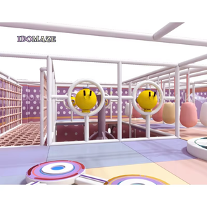 Aire de jeux intérieure commerciale sur le thème de la licorne de cirque, parc d'attractions pour enfants avec toboggan en spirale et piscine à balles - Product Image 6