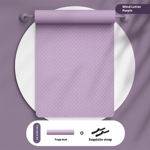 Tapis de <span class=keywords><strong>yoga</strong></span> en TPE avec conception de logo personnalisé professionnel Tapis de <span class=keywords><strong>yoga</strong></span> en TPE écologique antidérapant imperméable 10mm décoratif en gros professionnel - Product Image 6