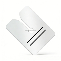 ARLANY – Logo personnalisé disponible – Lot de 10 protections thermiques en acrylique avec double ligne de guidage pour extensions de cheveux pré-collées à pointe plate K, U, I, V