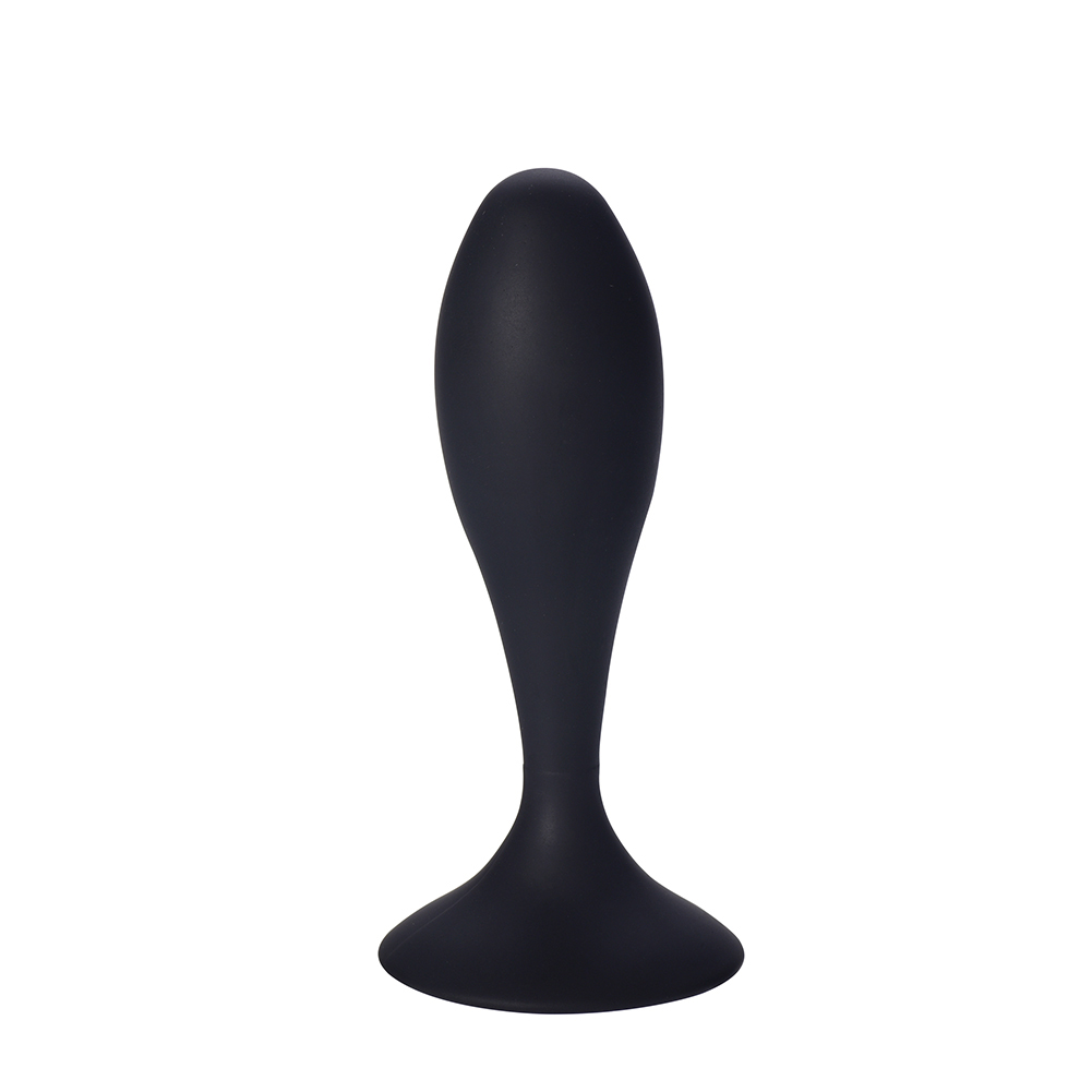 Los juguetes de envío del sexo anal del silicón del descenso riegan el sistema anal del enchufe del Massager del diseño del descenso del enchufe anal negro del extremo