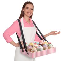 Plateaux à collation en bois avec sangle 15 x 10 x 2,7 pouces pour soirées cinéma, popcorn, distributeur de boissons, plateau de vendeur ambulant