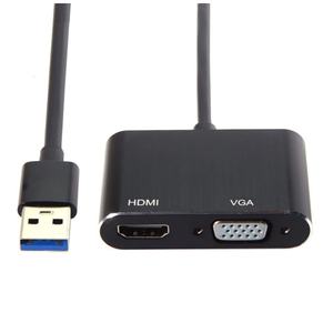 USB 3.0 HDTV 4K อะแดปเตอร์ VGA แปลงวิดีโอสำหรับ <span class=keywords><strong>Samsung</strong></span> Huawei โปรเจคเตอร์คอมพิวเตอร์แล็ปท็อป - Product Image 3
