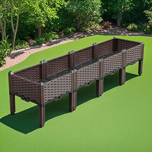 Jardinera elevada Db de 2x160 cm, caja de plástico con patas para cultivar verduras en el jardín. - Product Image 3