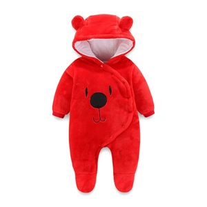 Hot Sale Großhandel Winter Dicke Baumwolle Baby Boy Kleidung Kapuze Stram pler Mädchen Baby Overalls - Product Image 6