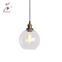 Tonghua популярный круглый прозрачный стеклянный подвесной светильник Ретро E26 светодиодная лампа Эдисона подвесной светильник