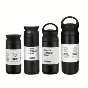 Vasos Personalizados al por Mayor con Logotipo, Libres de BPA, Aislamiento al Vacío de Doble Pared, Botellas de Agua de Acero Inoxidable de 350 ml y 500 ml - Product Image 3