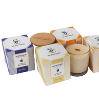 Boîte d'emballage de bougies parfumées personnalisées avec logo OEM ODM, doublure en éponge, boîte en papier rigide de luxe pour l'aromathérapie