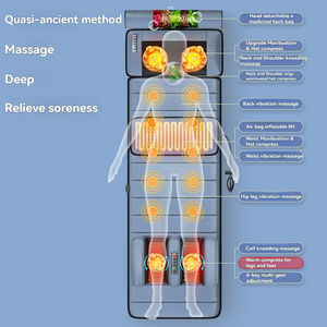 Großhandel elektrisch beheizte Ganzkörper <span class=keywords><strong>massage</strong></span> Bett kissen Nacken-und Rücken <span class=keywords><strong>massage</strong></span> gerät Taillen stuhl mit Vibrator Matratze <span class=keywords><strong>Mat</strong></span> - Product Image 6