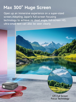 Projecteur LCD OEM/ODM 1800 ANSI 4K 1080P avec Android 9, haut-parleurs intégrés, design portable, Wi-Fi double bande