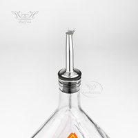 Bouteille de vin en acier inoxydable Bec verseur de liqueur Couvercle de protection contre les mouches des fruits Bec verseur de boisson pour barman Huile Vinaigre Alcool Bouchon Verseur