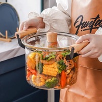 Casseroles de Cuisson en Verre Borosilicaté Transparent Résistant à la Chaleur de Luxe