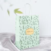 Sacs en papier kraft recyclables faits à la main Yisheng avec impression de logo personnalisé et poignée marron pour cadeaux de lait, bonbons, anniversaires - Taille personnalisée