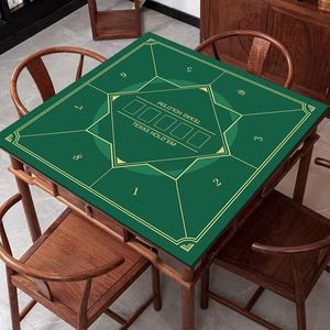 Tapete de mesa de terciopelo cristalino de tierra diatomeas, patrón de cuadrícula cuadrada, poliéster resistente al desgaste para juegos de cartas de Mahjong - Product Image 4