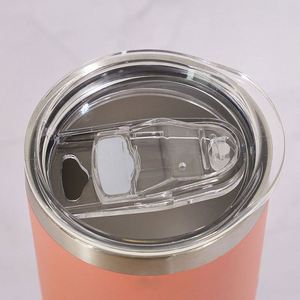 Vaso de Acero Inoxidable de Doble Pared de Alta Calidad, 20 oz, con Tapa y Pajita, Apto para Alimentos, con Tapa Roscada Hermética - Product Image 6