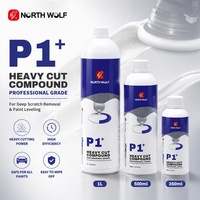 North Wolf P1+ Composé de polissage professionnel pour éliminer les rayures profondes de la peinture automobile, plastique 500ml/1L